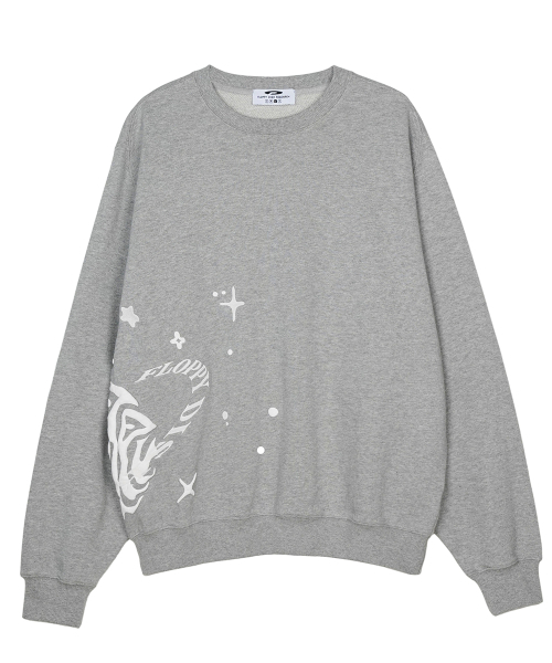 FDR(エフディーアール)の「Twinkle Bloom floopy Crewneck M.Gray(スウェット・メンズ・その他・MEDIUM/LARGE/SMALL)」の1枚目の写真