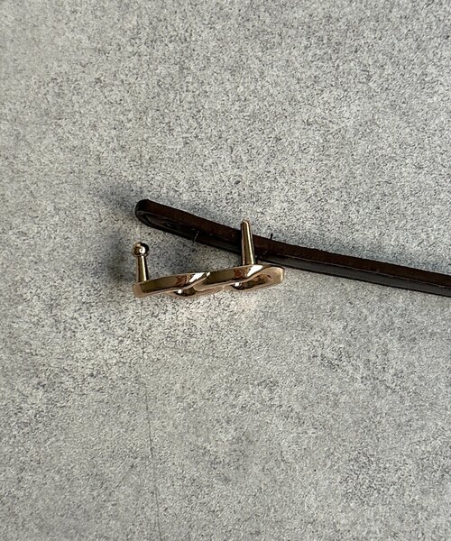 Thevon（ゼボン）の「ミニダブルリングバックルベルト（ベルト・レディース・ブラウン/ブラック・FREE）」の7枚目の写真