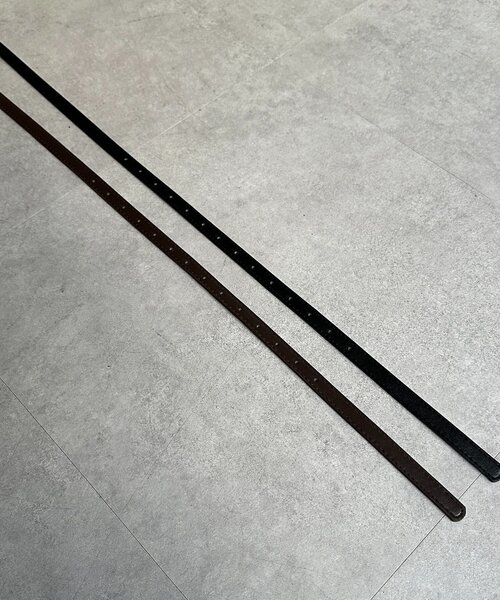 Thevon（ゼボン）の「ミニダブルリングバックルベルト（ベルト・レディース・ブラウン/ブラック・FREE）」の10枚目の写真