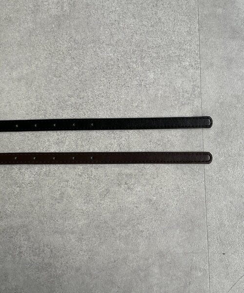 Thevon（ゼボン）の「ミニダブルリングバックルベルト（ベルト・レディース・ブラウン/ブラック・FREE）」の11枚目の写真