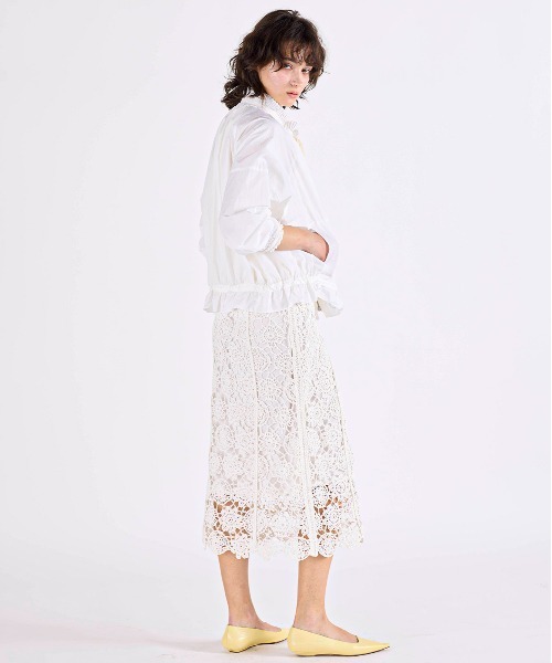 Marilyn Moon（マリリンムーン）の「crochet knit skirt（スカート・レディース・スミクロ/ホワイト・FREE）」の8枚目の写真