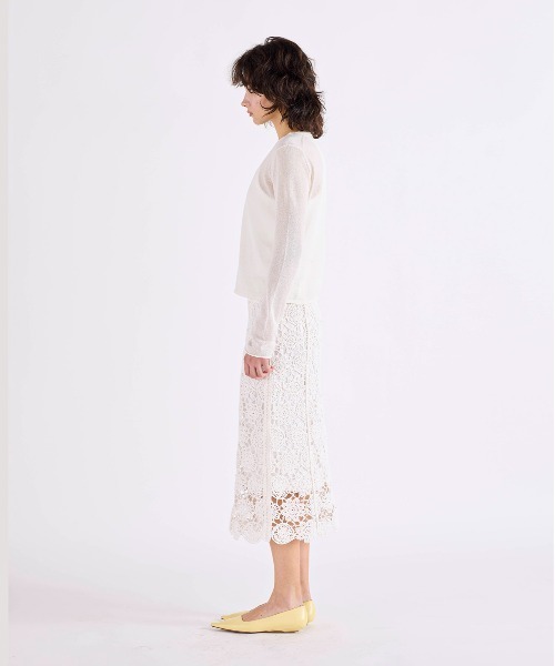 Marilyn Moon（マリリンムーン）の「crochet knit skirt（スカート・レディース・スミクロ/ホワイト・FREE）」の12枚目の写真