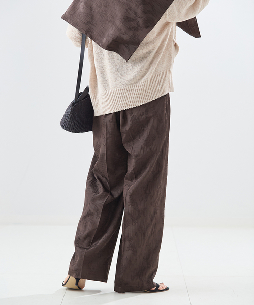 journal standard L'essage（ジャーナルスタンダードレサージュ）の「IPEKERフラワー/ペイズリージャガード スカーフ付きパンツ（その他パンツ・レディース・ブラウン系その他/アイボリー・38/36）」の8枚目の写真