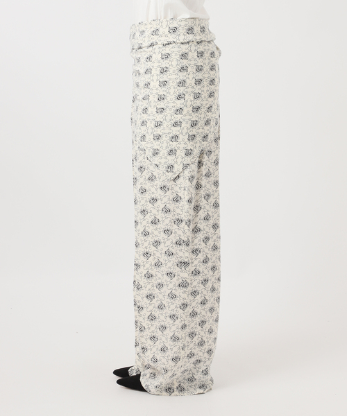 journal standard L'essage（ジャーナルスタンダードレサージュ）の「IPEKERフラワー/ペイズリージャガード スカーフ付きパンツ（その他パンツ・レディース・ブラウン系その他/アイボリー・38/36）」の15枚目の写真