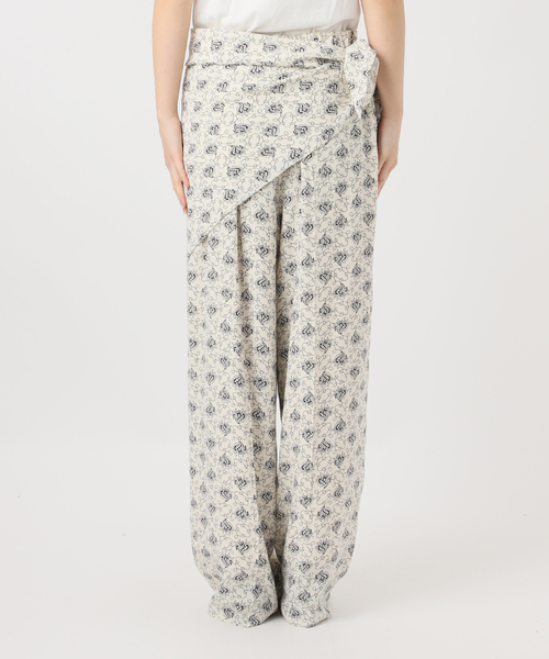 journal standard L'essage（ジャーナルスタンダードレサージュ）の「IPEKERフラワー/ペイズリージャガード スカーフ付きパンツ（その他パンツ・レディース・ブラウン系その他/アイボリー・38/36）」の16枚目の写真