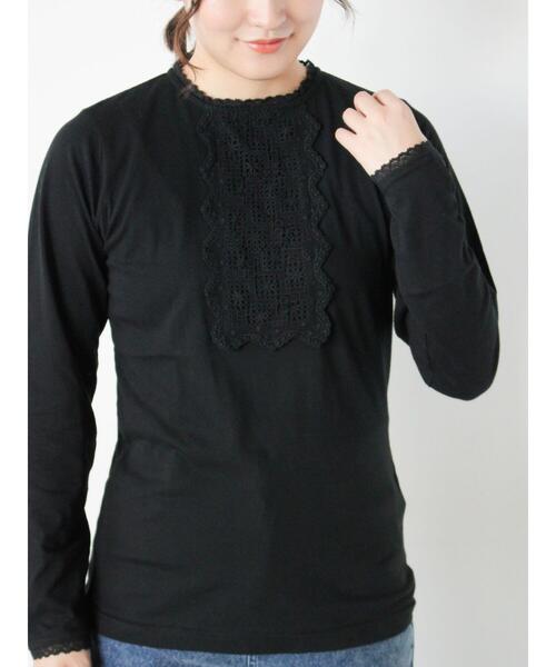 パーツレース貼りカットソー（Tシャツ/カットソー）｜Samansa Mos2