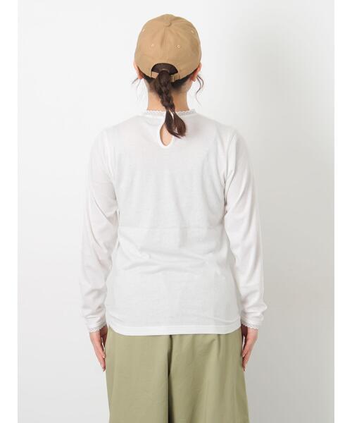 Samansa Mos2（サマンサ モスモス）の「パーツレース貼りカットソー（Tシャツ/カットソー・レディース・ベージュ/ブラック/オフホワイト・F）」の15枚目の写真