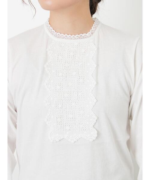 Samansa Mos2（サマンサ モスモス）の「パーツレース貼りカットソー（Tシャツ/カットソー・レディース・ベージュ/ブラック/オフホワイト・F）」の16枚目の写真