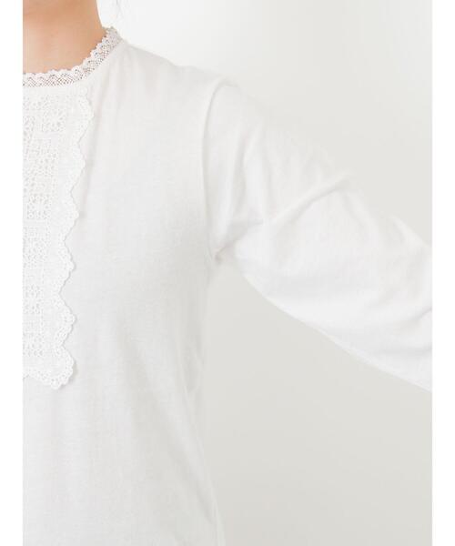 Samansa Mos2（サマンサ モスモス）の「パーツレース貼りカットソー（Tシャツ/カットソー・レディース・ベージュ/ブラック/オフホワイト・F）」の18枚目の写真