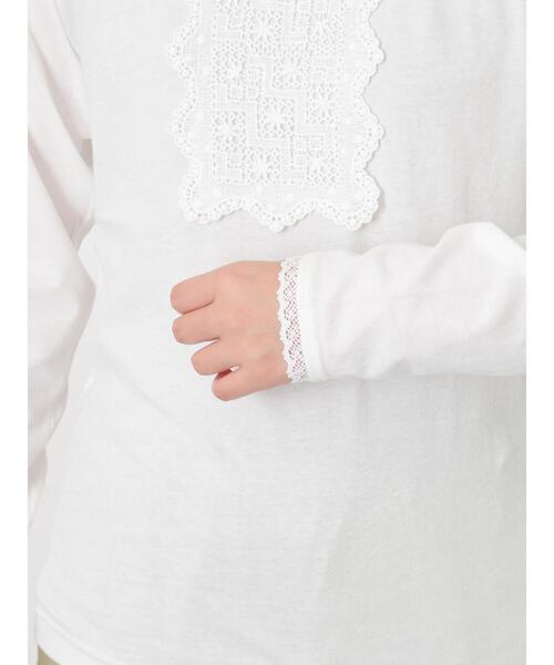 Samansa Mos2（サマンサ モスモス）の「パーツレース貼りカットソー（Tシャツ/カットソー・レディース・ベージュ/ブラック/オフホワイト・F）」の20枚目の写真