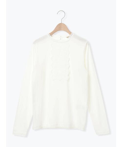 Samansa Mos2（サマンサ モスモス）の「パーツレース貼りカットソー（Tシャツ/カットソー・レディース・ベージュ/ブラック/オフホワイト・F）」の21枚目の写真