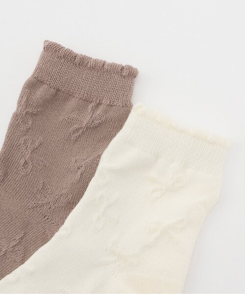 petit main(プティマイン)の「フリルクルーソックス2P(ソックス/靴下・キッズ・アイボリー/ラベンダー/ライトピンク・M(16-18cm)/S(13-15cm)/11-13cm/L(18-20cm))」の4枚目の写真