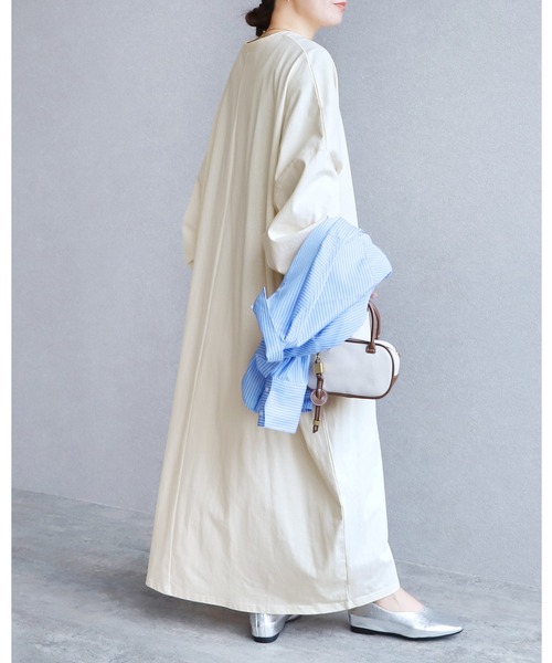 reca（レカ）の「オーバーサイズルーズワンピース（ワンピース・レディース・トップグレー/ブラック/キナリ・FREE）」の2枚目の写真