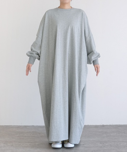 reca（レカ）の「オーバーサイズルーズワンピース（ワンピース・レディース・トップグレー/ブラック/キナリ・FREE）」の9枚目の写真