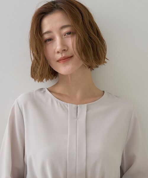 YECCA VECCA（イェッカヴェッカ）の「ジョーゼットプリーツワンピース（ワンピース・レディース・ブルー/ライトグレー/ネイビー・FREE）」の21枚目の写真