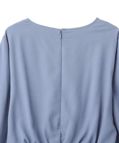 YECCA VECCA（イェッカヴェッカ）の「ジョーゼットプリーツワンピース（ワンピース・レディース・ブルー/ライトグレー/ネイビー・FREE）」の10枚目の写真