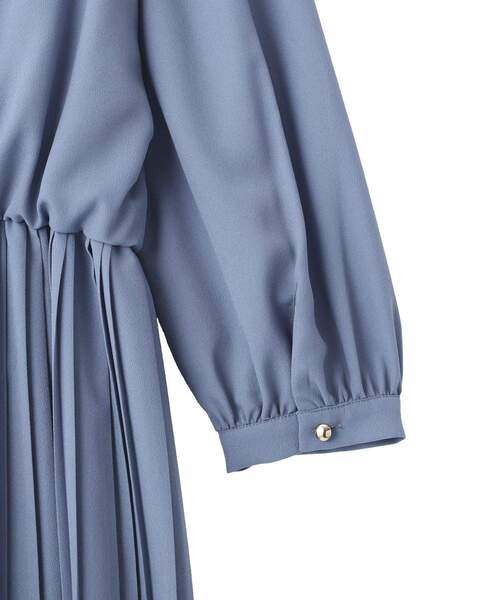 YECCA VECCA（イェッカヴェッカ）の「ジョーゼットプリーツワンピース（ワンピース・レディース・ブルー/ライトグレー/ネイビー・FREE）」の11枚目の写真