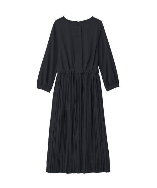 YECCA VECCA（イェッカヴェッカ）の「ジョーゼットプリーツワンピース（ワンピース・レディース・ブルー/ライトグレー/ネイビー・FREE）」の16枚目の写真