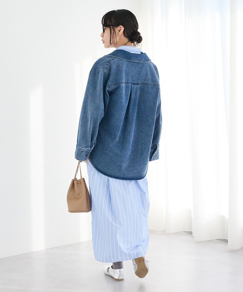 CRAFT STANDARD BOUTIQUE(クラフトスタンダードブティック)の「ワークシャツブルゾン◆(ブルゾン・レディース・カーキ/ライトベージュ/インディゴブルー・FREE)」の16枚目の写真