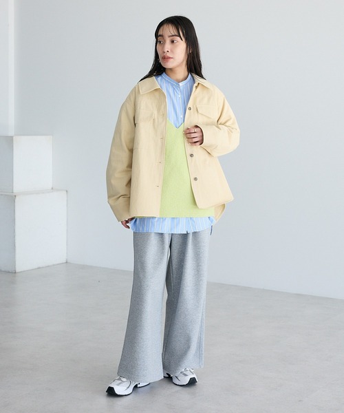 CRAFT STANDARD BOUTIQUE(クラフトスタンダードブティック)の「ワークシャツブルゾン◆(ブルゾン・レディース・カーキ/ライトベージュ/インディゴブルー・FREE)」の21枚目の写真