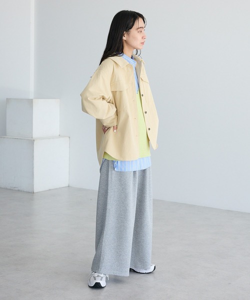 CRAFT STANDARD BOUTIQUE(クラフトスタンダードブティック)の「ワークシャツブルゾン◆(ブルゾン・レディース・カーキ/ライトベージュ/インディゴブルー・FREE)」の22枚目の写真