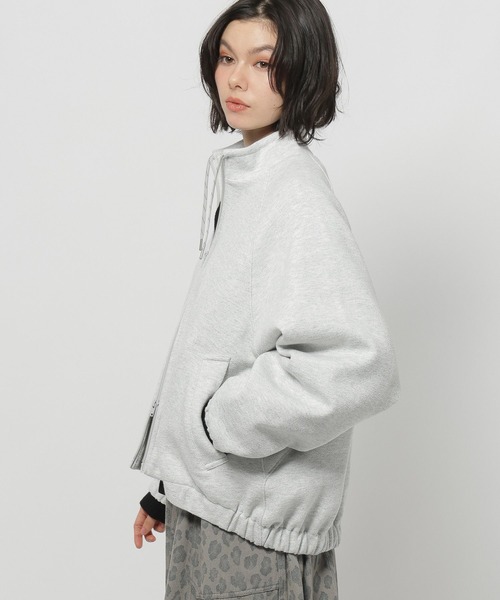 niko and...(ニコアンド)の「ボンディングWジップブルゾン(ブルゾン・レディース・ネイビー/アイボリー/ライトグレー・LONG/MEDIUM)」の4枚目の写真