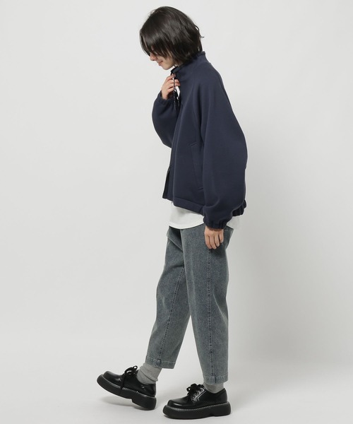 niko and...(ニコアンド)の「ボンディングWジップブルゾン(ブルゾン・レディース・ネイビー/アイボリー/ライトグレー・LONG/MEDIUM)」の8枚目の写真