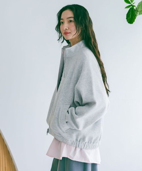 niko and...(ニコアンド)の「ボンディングWジップブルゾン(ブルゾン・レディース・ネイビー/アイボリー/ライトグレー・LONG/MEDIUM)」の18枚目の写真