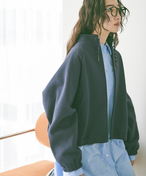 niko and...(ニコアンド)の「ボンディングWジップブルゾン(ブルゾン・レディース・ネイビー/アイボリー/ライトグレー・LONG/MEDIUM)」の21枚目の写真