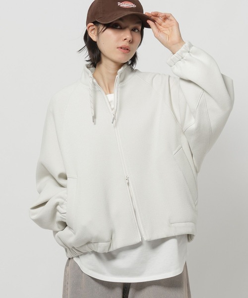 niko and...(ニコアンド)の「ボンディングWジップブルゾン(ブルゾン・レディース・ネイビー/アイボリー/ライトグレー・LONG/MEDIUM)」の7枚目の写真