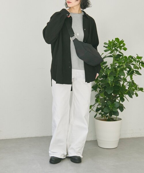 ear PAPILLONNER(イアパピヨネ)の「リングショルダーバッグ《撥水/260g》(ショルダーバッグ・レディース・カーキ/ブラック・FREE)」の8枚目の写真