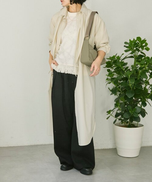 ear PAPILLONNER(イアパピヨネ)の「リングショルダーバッグ《撥水/260g》(ショルダーバッグ・レディース・カーキ/ブラック・FREE)」の18枚目の写真