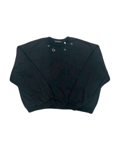 Never mind the XU / Chikashitsu+(ネバーマインド ザ エックスユー / チカシツプラス)の「【nmtc+】pierce sweat shirts / 【エムティーシープラス】ピアススウェットシャツ(スウェット・メンズ・ブラック・ONE SIZE)」の8枚目の写真
