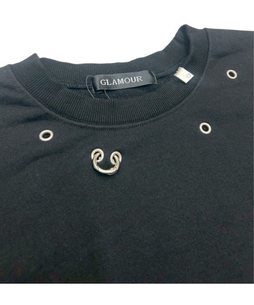 Never mind the XU / Chikashitsu+(ネバーマインド ザ エックスユー / チカシツプラス)の「【nmtc+】pierce sweat shirts / 【エムティーシープラス】ピアススウェットシャツ(スウェット・メンズ・ブラック・ONE SIZE)」の9枚目の写真