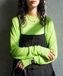 antiqua（アンティカ）の「クルーネック シアー ロンT（Tシャツ/カットソー）」