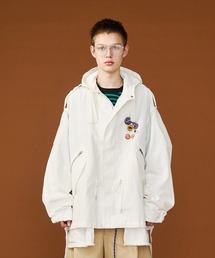 SeeSew（シーソー）の「【UNISEX】SHORT MODS BLOUSON with BADGE ショートモッズブルゾン缶バッジ付（モッズコート）」