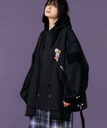SeeSew（シーソー）の「【UNISEX】SHORT MODS BLOUSON with BADGE ショートモッズブルゾン缶バッジ付（モッズコート）」