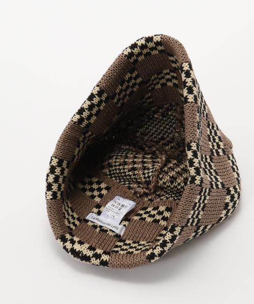 CITYSHOP（シティーショップ）の「La Maison de Lyllis NUBI 2261005：ニットキャップ（ニットキャップ/ビーニー・レディース・ブラウン・FREE）」の5枚目の写真