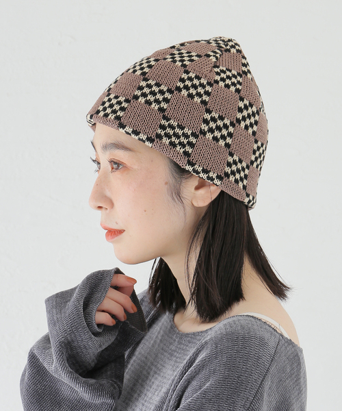 CITYSHOP（シティーショップ）の「La Maison de Lyllis NUBI 2261005：ニットキャップ（ニットキャップ/ビーニー・レディース・ブラウン・FREE）」の10枚目の写真