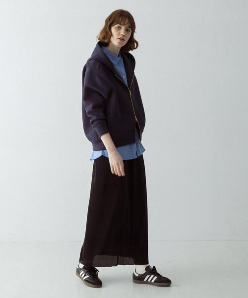 URBAN RESEARCH Sonny Label(アーバンリサーチサニーレーベル)の「ダンボールZIPコクーンフーディー(パーカー・レディース・ライトグレー/ネイビー/チャコールグレー・FREE)」の5枚目の写真