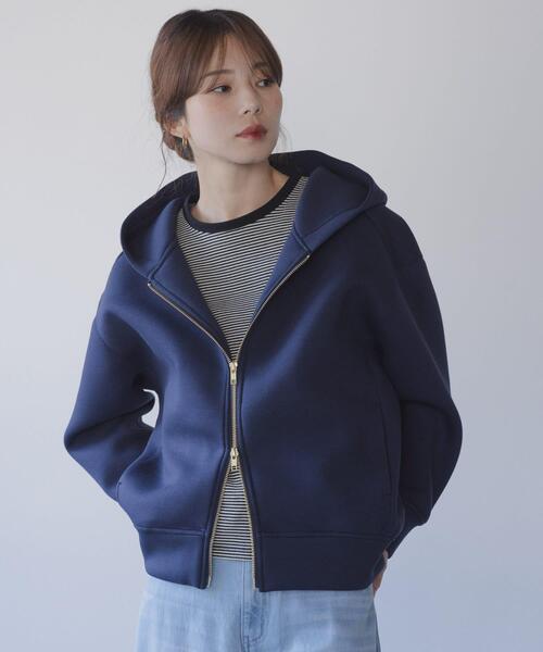 URBAN RESEARCH Sonny Label(アーバンリサーチサニーレーベル)の「ダンボールZIPコクーンフーディー(パーカー・レディース・ライトグレー/ネイビー/チャコールグレー・FREE)」の7枚目の写真