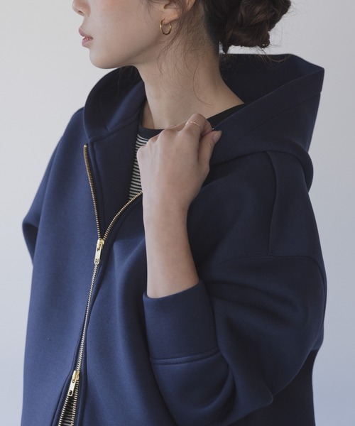 URBAN RESEARCH Sonny Label（アーバンリサーチサニーレーベル）の「『ZOZO先行予約』ダンボールZIPコクーンフーディ-（パーカー・レディース・ライトグレー/ネイビー/チャコールグレー・FREE）」の3枚目の写真