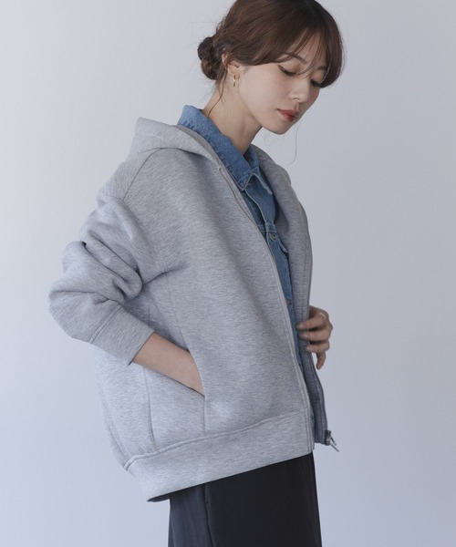 URBAN RESEARCH Sonny Label（アーバンリサーチサニーレーベル）の「『ZOZO先行予約』ダンボールZIPコクーンフーディ-（パーカー・レディース・ライトグレー/ネイビー/チャコールグレー・FREE）」の6枚目の写真
