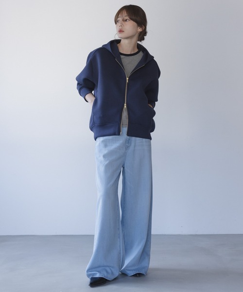 URBAN RESEARCH Sonny Label（アーバンリサーチサニーレーベル）の「『ZOZO先行予約』ダンボールZIPコクーンフーディ-（パーカー・レディース・ライトグレー/ネイビー/チャコールグレー・FREE）」の15枚目の写真