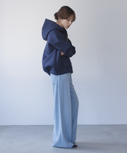 URBAN RESEARCH Sonny Label（アーバンリサーチサニーレーベル）の「『ZOZO先行予約』ダンボールZIPコクーンフーディ-（パーカー・レディース・ライトグレー/ネイビー/チャコールグレー・FREE）」の16枚目の写真