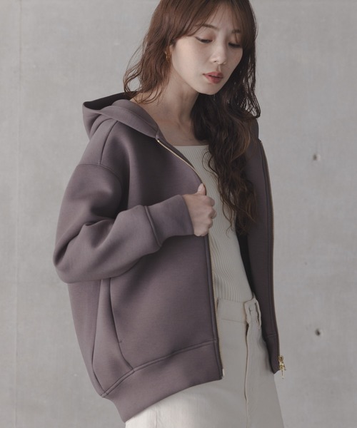 URBAN RESEARCH Sonny Label（アーバンリサーチサニーレーベル）の「『ZOZO先行予約』ダンボールZIPコクーンフーディ-（パーカー・レディース・ライトグレー/ネイビー/チャコールグレー・FREE）」の20枚目の写真