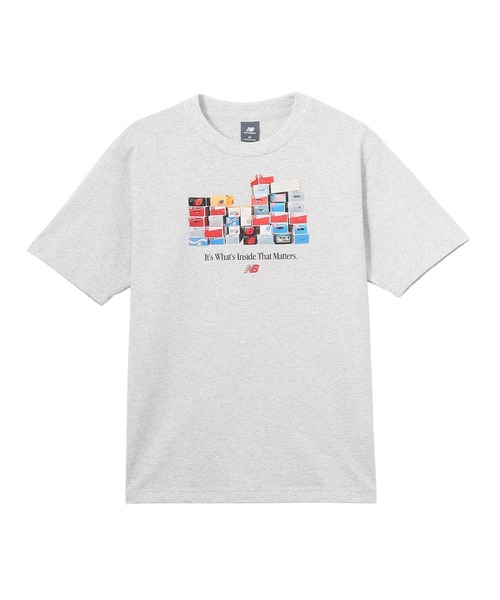 NEW BALANCE(ニューバランス)の「NEW BALANCE box t-shirt MT61H0DX(Tシャツ/カットソー・メンズ・ブラック/アッシュ・L/M)」の2枚目の写真