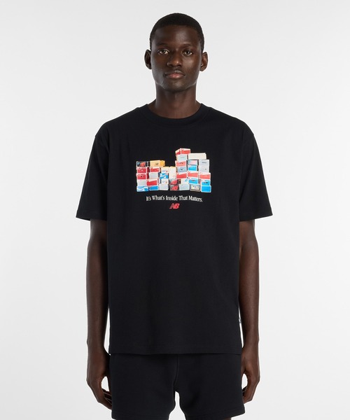 NEW BALANCE(ニューバランス)の「NEW BALANCE box t-shirt MT61H0DX(Tシャツ/カットソー・メンズ・ブラック/アッシュ・L/M)」の9枚目の写真