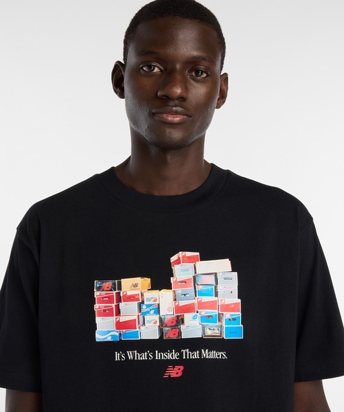 NEW BALANCE(ニューバランス)の「NEW BALANCE box t-shirt MT61H0DX(Tシャツ/カットソー・メンズ・ブラック/アッシュ・L/M)」の12枚目の写真
