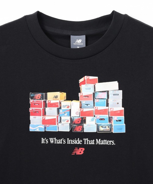 NEW BALANCE(ニューバランス)の「NEW BALANCE box t-shirt MT61H0DX(Tシャツ/カットソー・メンズ・ブラック/アッシュ・L/M)」の4枚目の写真